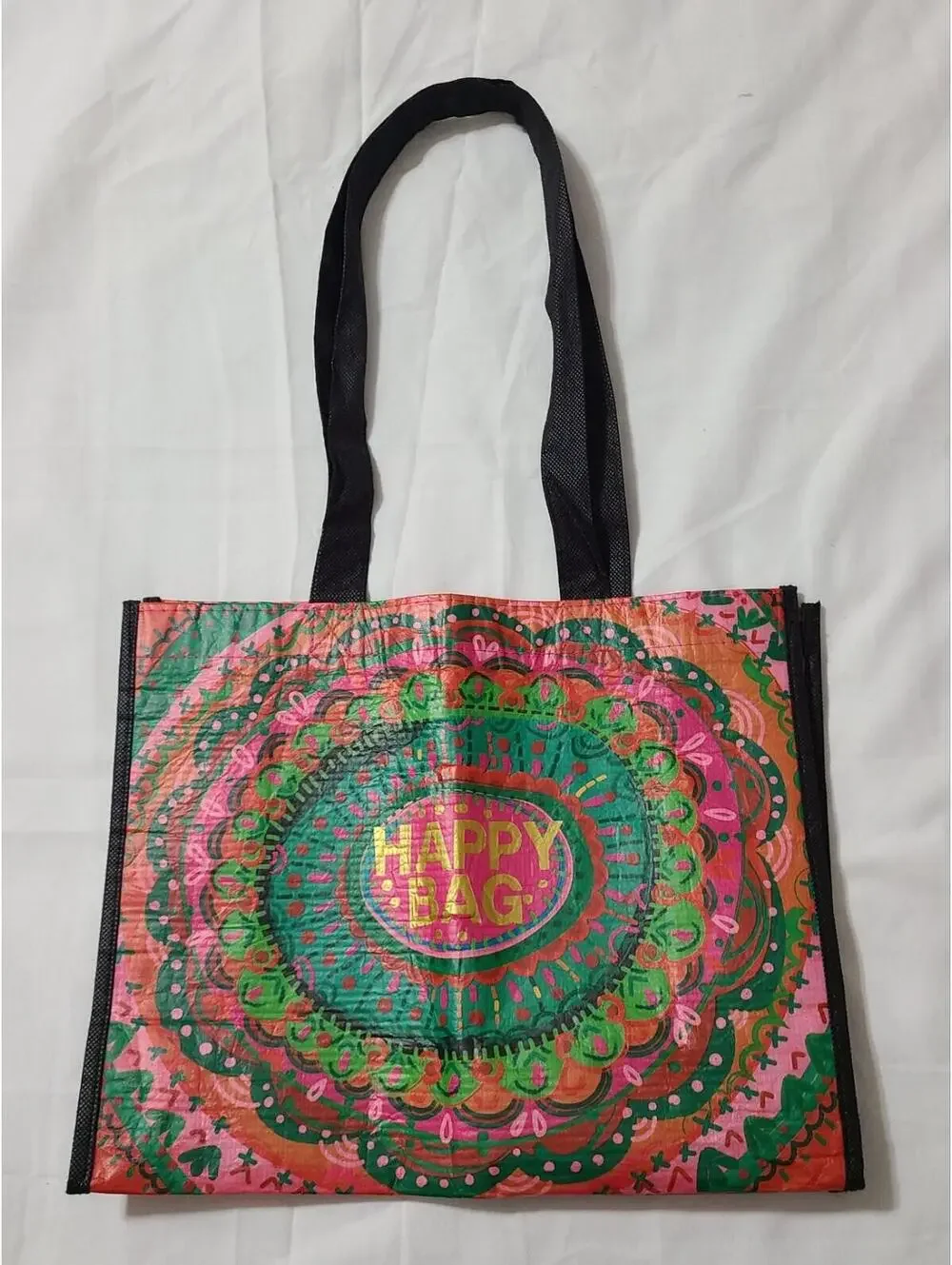 Natural Life Happy Bag Gift Tote Size Medium Ecofriendly Reusable Shopping Pouch